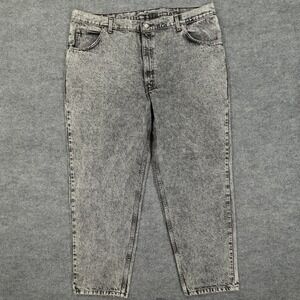 Vintage Brittania Jeans Mens 44 Grey Acid Wash Relaxed Fit Tapered Leg Denim